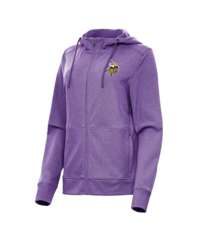 Женское худи-куртка Antigua Heather Purple Minnesota Vikings Seeker Full-Zip