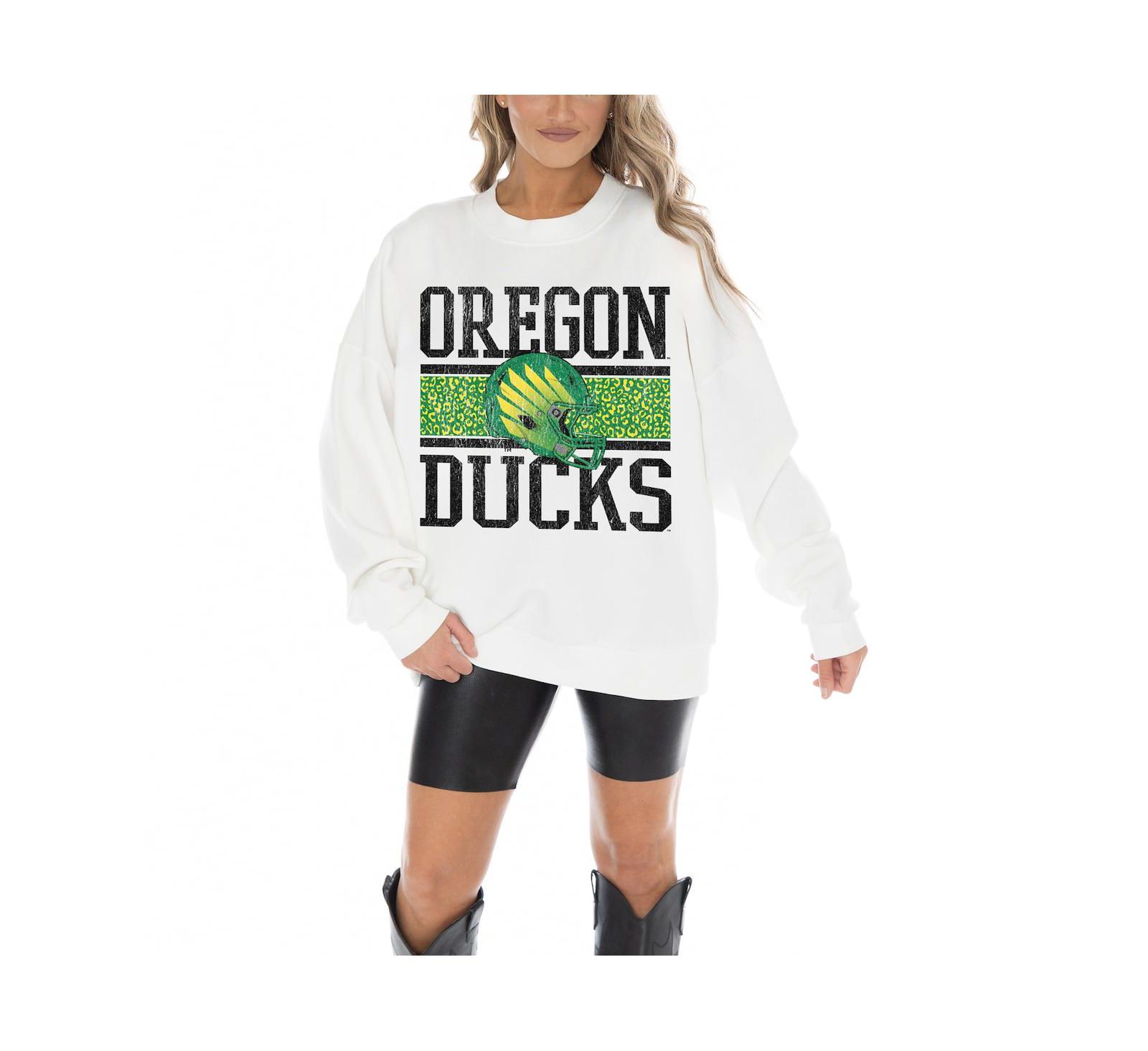 Женский свитшот Gameday Couture White Oregon Ducks Fair Catch Pullover Sweatshirt