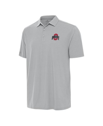 Мужская рубашка-поло Antigua Ohio State Buckeyes, серая