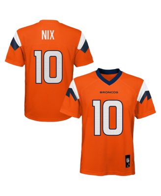 Детская игровая джерси Outerstuff Bo Nix Orange Denver Broncos Replica