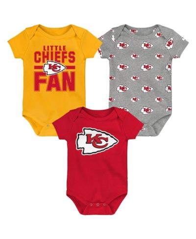 Комплект боди Outerstuff Newborn 3-Pack Kansas City Chiefs для малышей