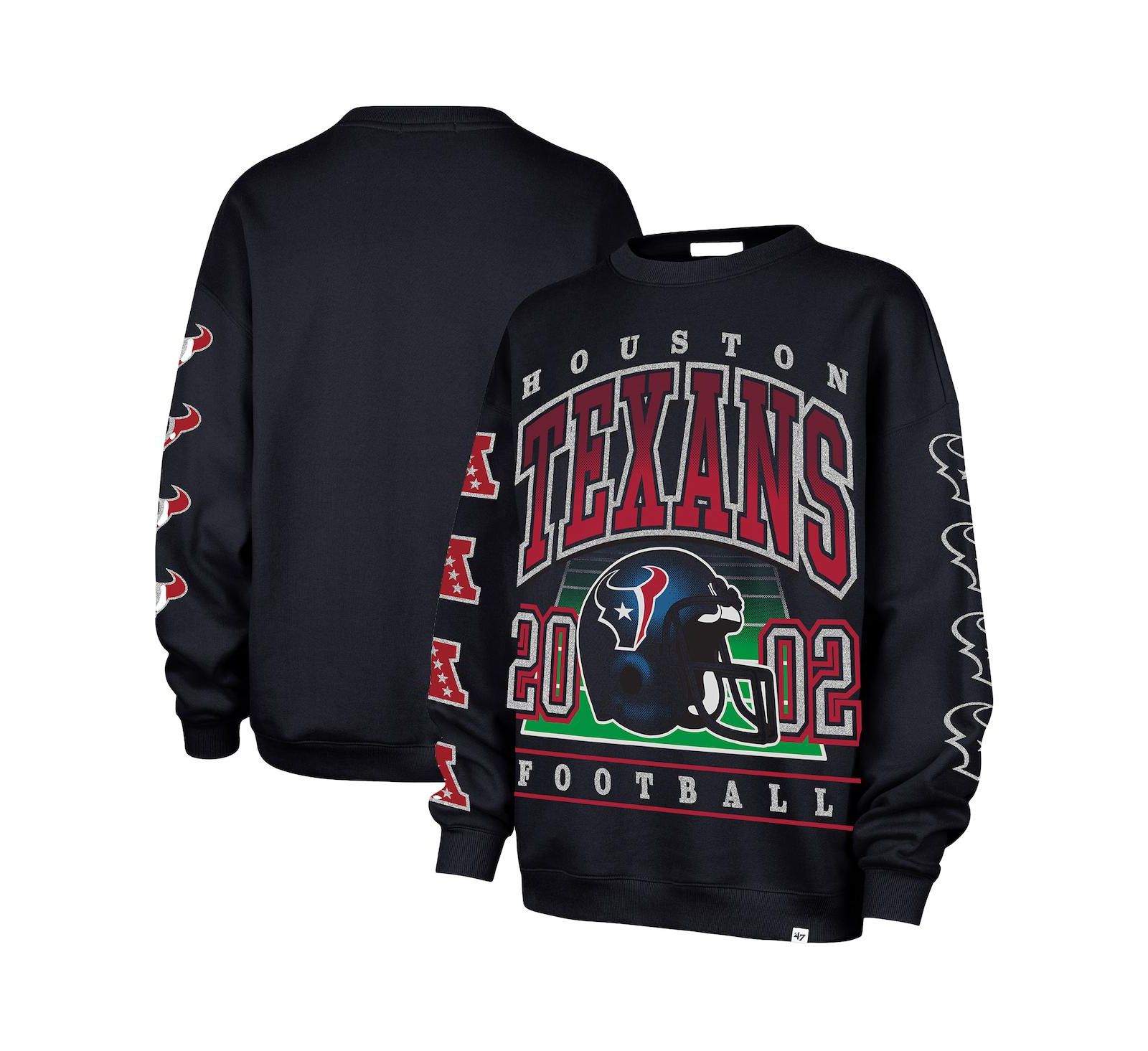 Женская объемная толстовка '47 Brand Navy Houston Texans Go Big