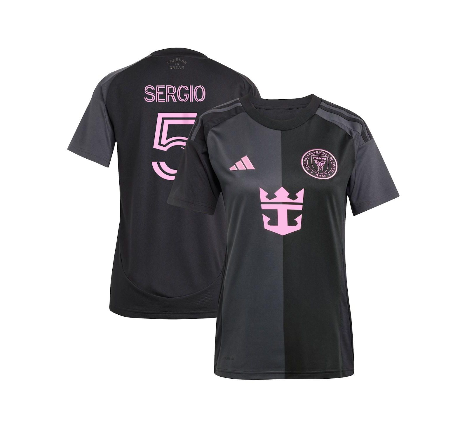 Adidas Women's Sergio Busquets Black Inter Miami CF 2025 The Fortitude Kit Replica Player Jersey