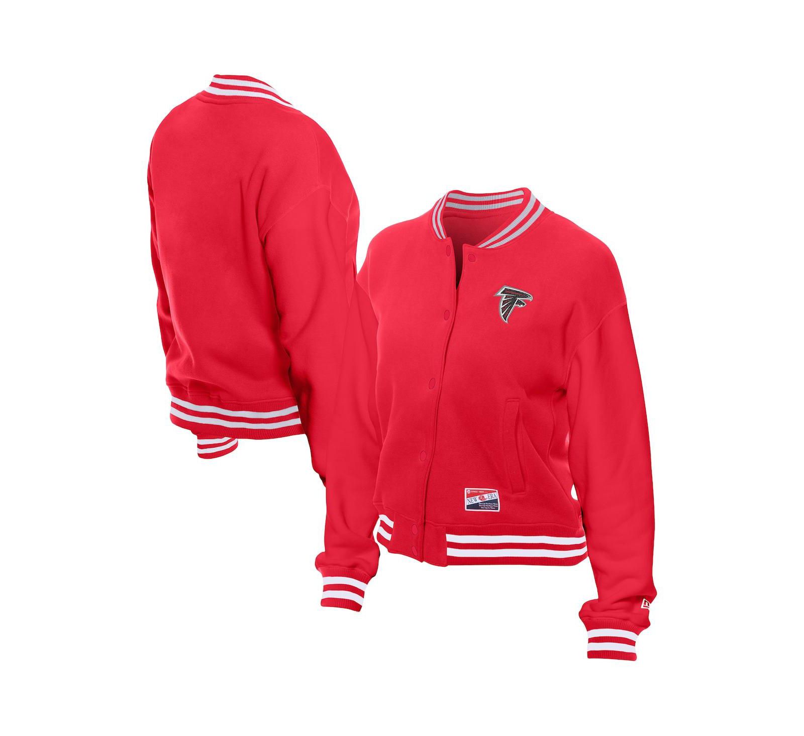 New Era Женская куртка fleece full-snap Atlanta Falcons Throwback Red