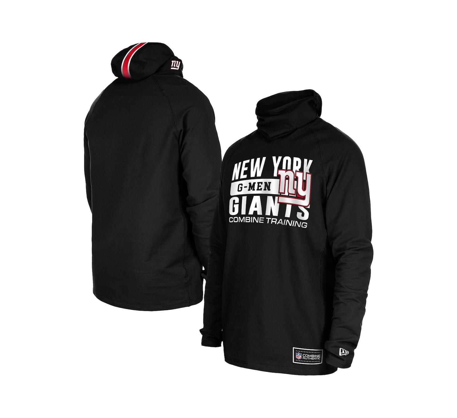 Мужское худи New Era New York Giants Functional Fandom, черное, с полоской шлема