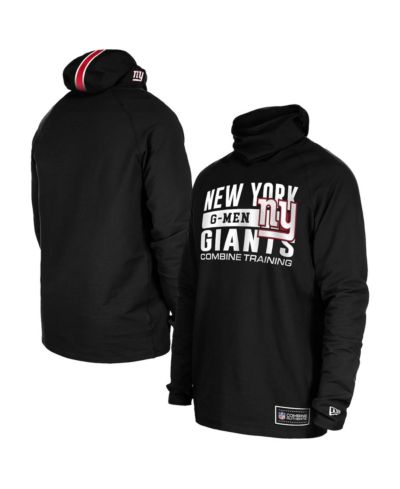 Мужское худи New Era New York Giants Functional Fandom, черное, с полоской шлема