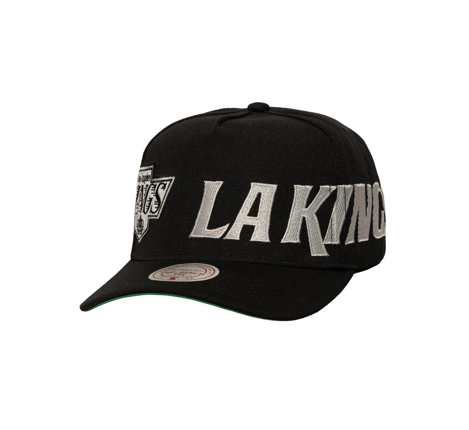Мужская бейсболка Mitchell & Ness Black Los Angeles Kings Busted Logo Adjustable