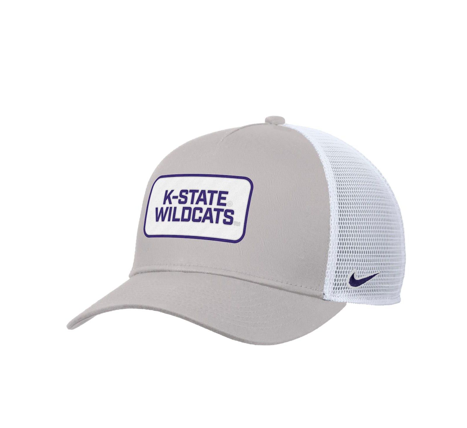 Мужская кепка Nike Kansas State Wildcats 2025 On-Field Rise Trucker, цвет Pewter