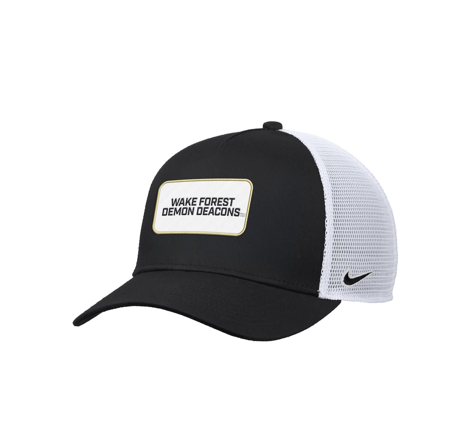 Мужская кепка Nike Wake Forest Demon Deacons 2025 On-Field Rise Trucker Performance Adjustable