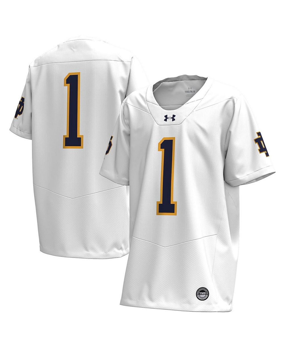 Белая реплика футбольной джерси Under Armour Notre Dame Fighting Irish для мальчиков и девочек