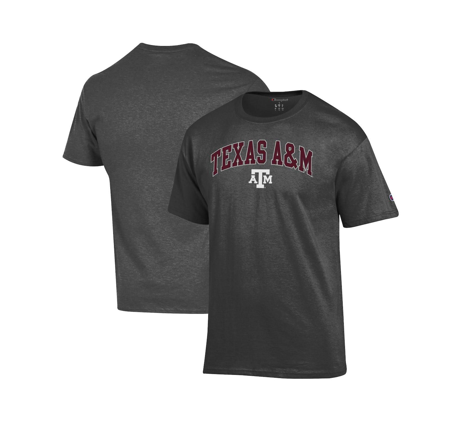 Champion Men's Charcoal Texas A&M Aggies Arched Logo T-Shirt