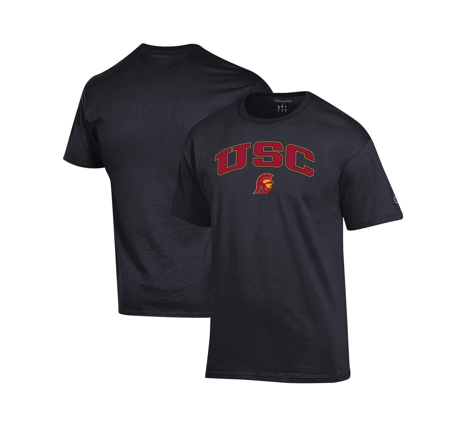 Champion Men's Black USC Trojans Arched Logo T-Shirt