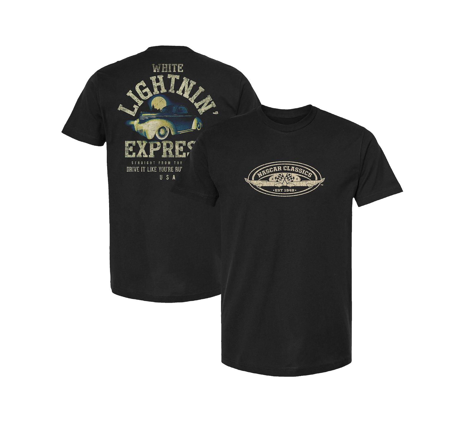 Мужская футболка Checkered Flag Sports Black NASCAR White Lightning' Express