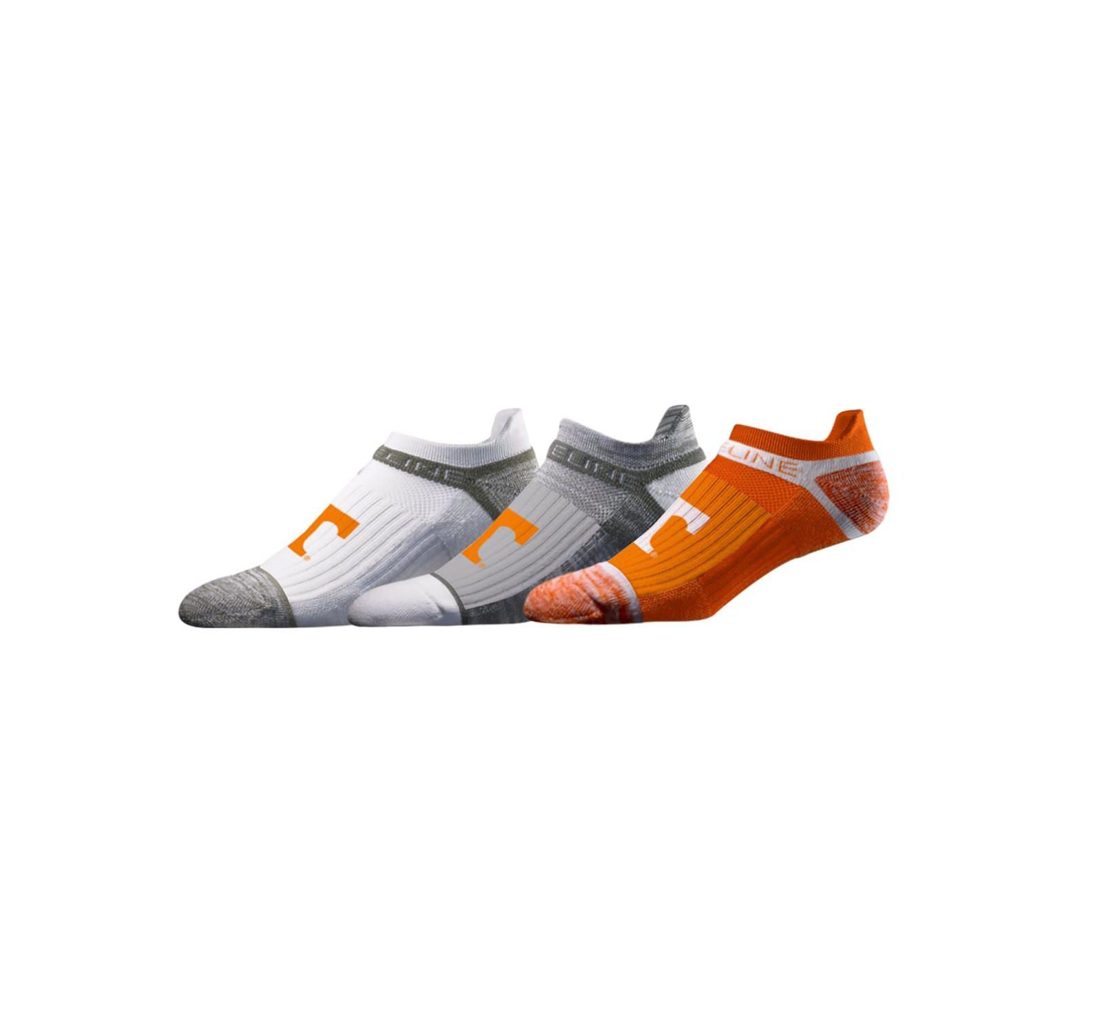 Strideline Men's and Women's 3-Pack Tennessee Volunteers Premium Low Ankle Socks Set