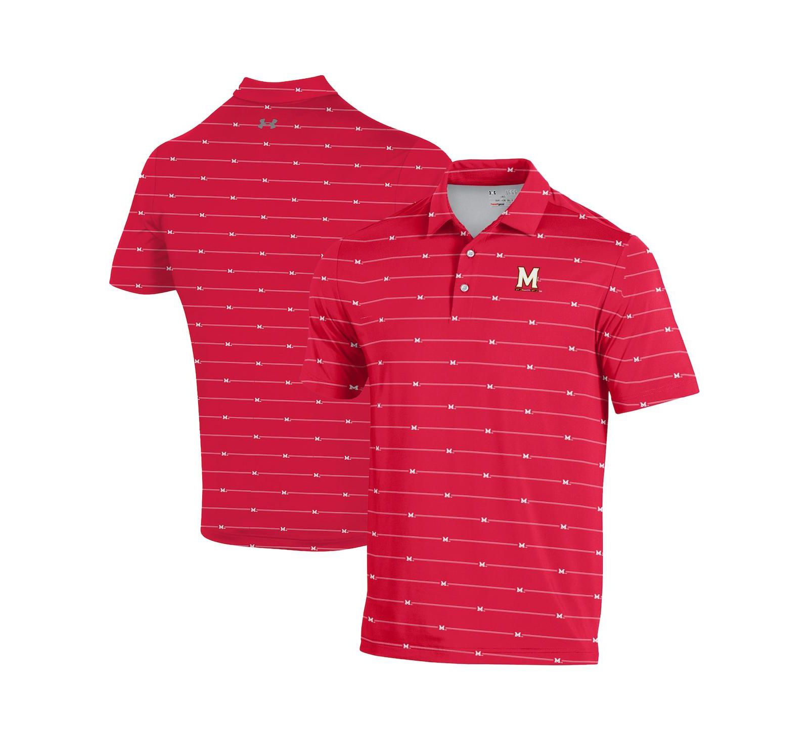 Under Armour Men's Red Maryland Terrapins Gameday ArmourFuse Polo Shirt