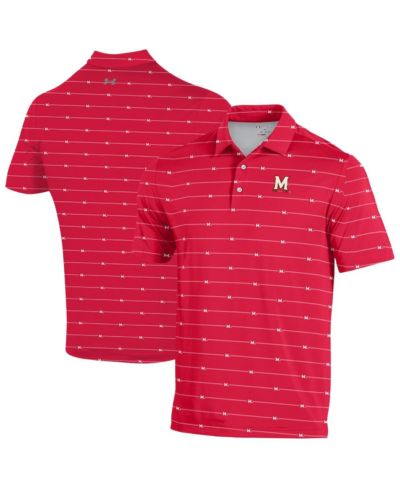 Мужская рубашка-поло Under Armour Red Maryland Terrapins Gameday ArmourFuse