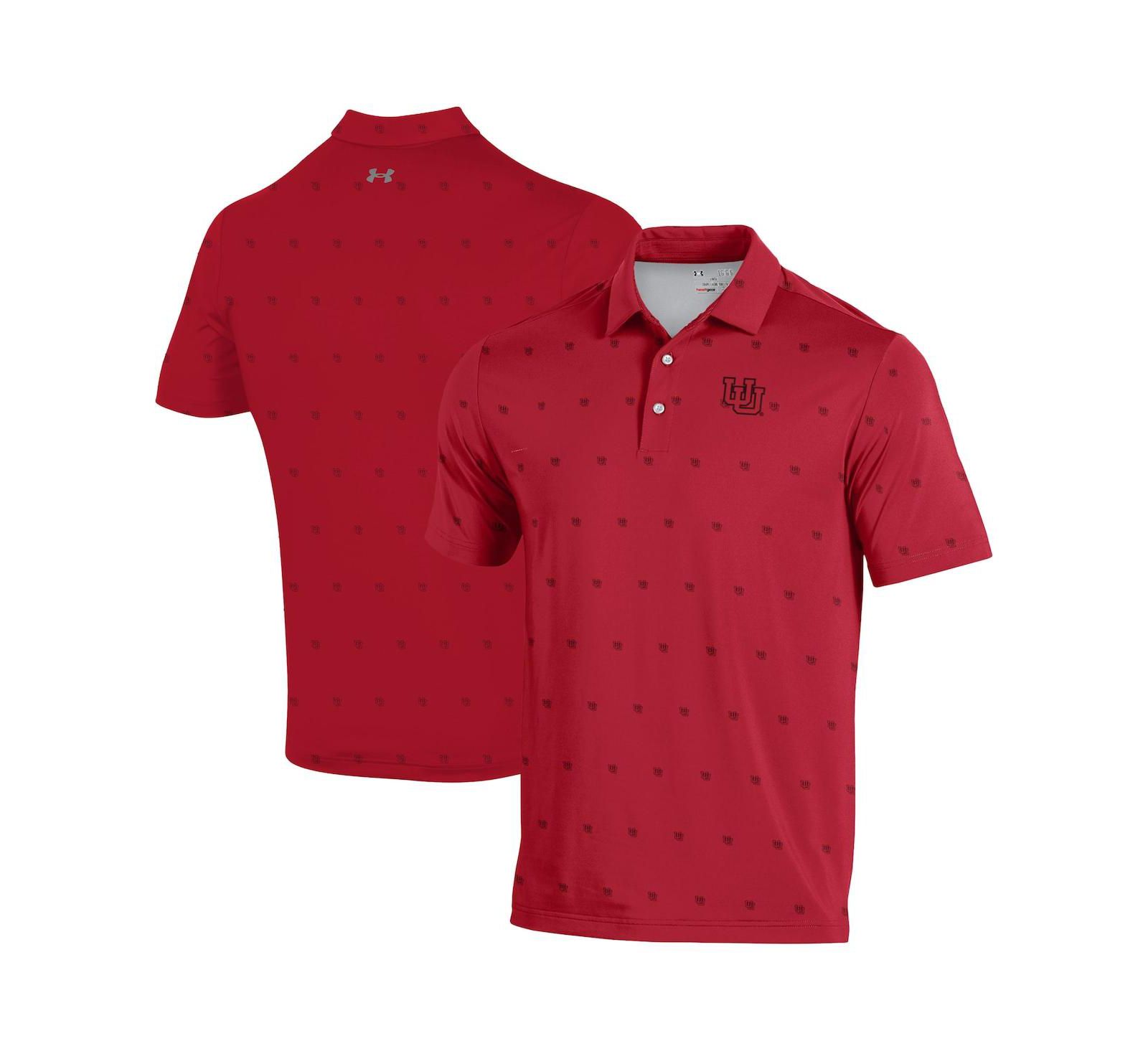 Under Armour Мужская рубашка-поло ArmourFuse, Red, Utah Utes Gameday