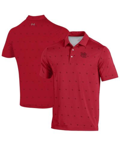 Under Armour Мужская рубашка-поло ArmourFuse, Red, Utah Utes Gameday