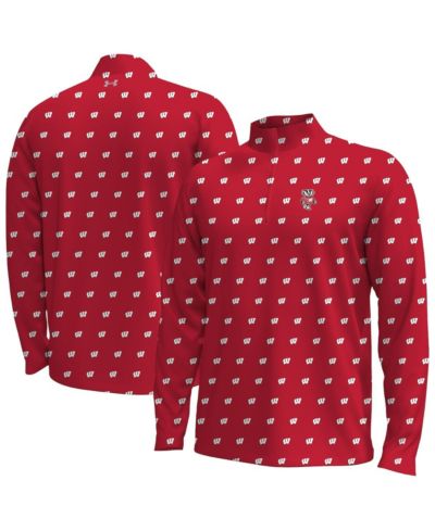 Under Armour Мужская куртка Wisconsin Badgers Gameday ArmourFuse Half-Zip красная