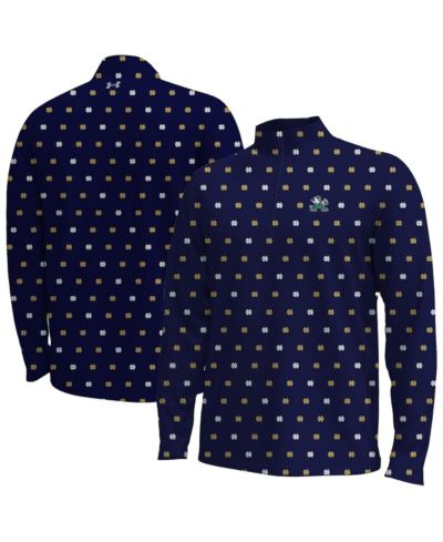 Under Armour Men's Navy Notre Dame Fighting Irish Gameday ArmourFuse Half-Zip Jacket