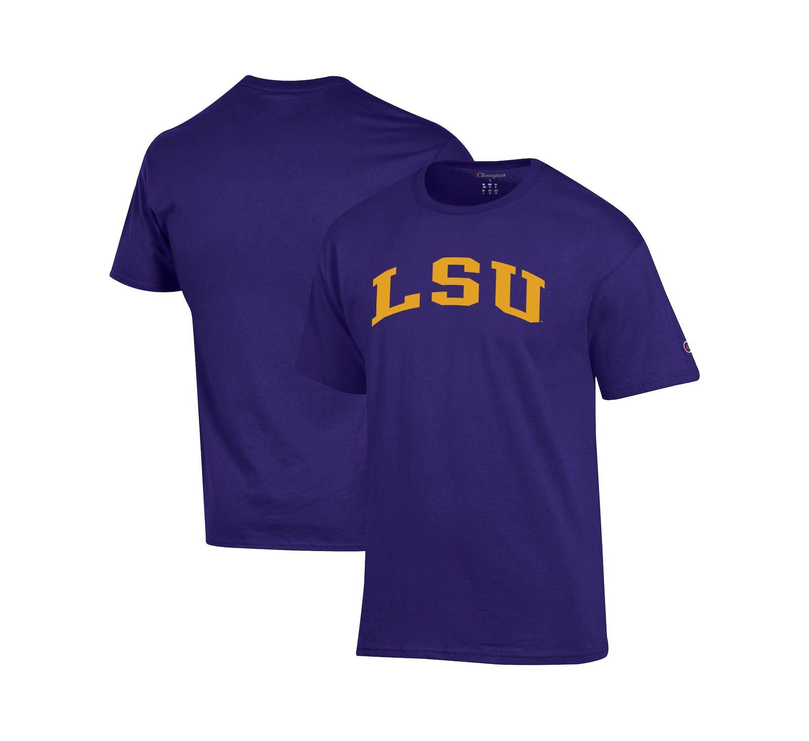 Champion Men's Purple LSU Tigers Basic Arch T-Shirt