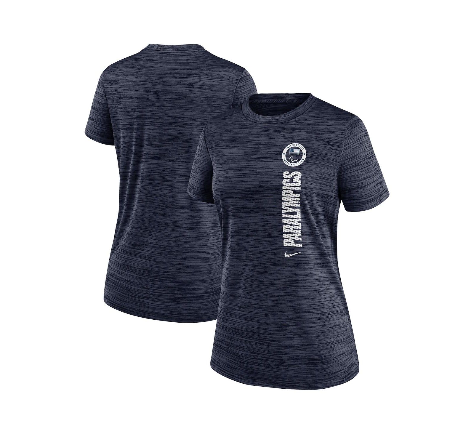 Nike Women's Navy U.S. Paralympics Velocity Performance T-Shirt