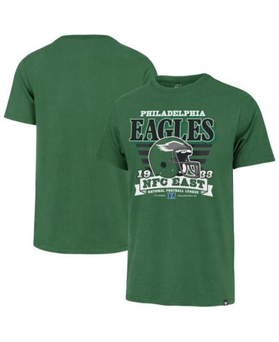 '47 Brand Men's Kelly Green Philadelphia Eagles Stripe Splash Franklin Throwback T-Shirt