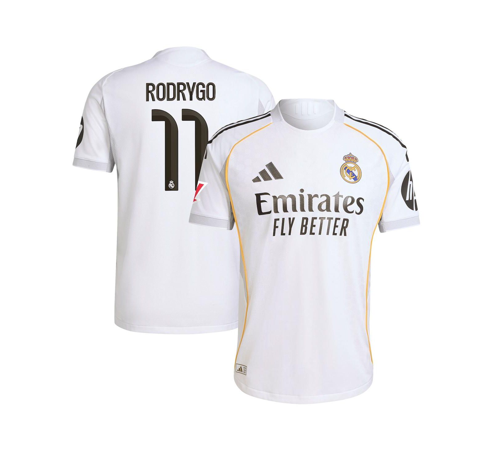 adidas Мужская джерси Real Madrid 2025/26 Home Authentic White Rodrygo