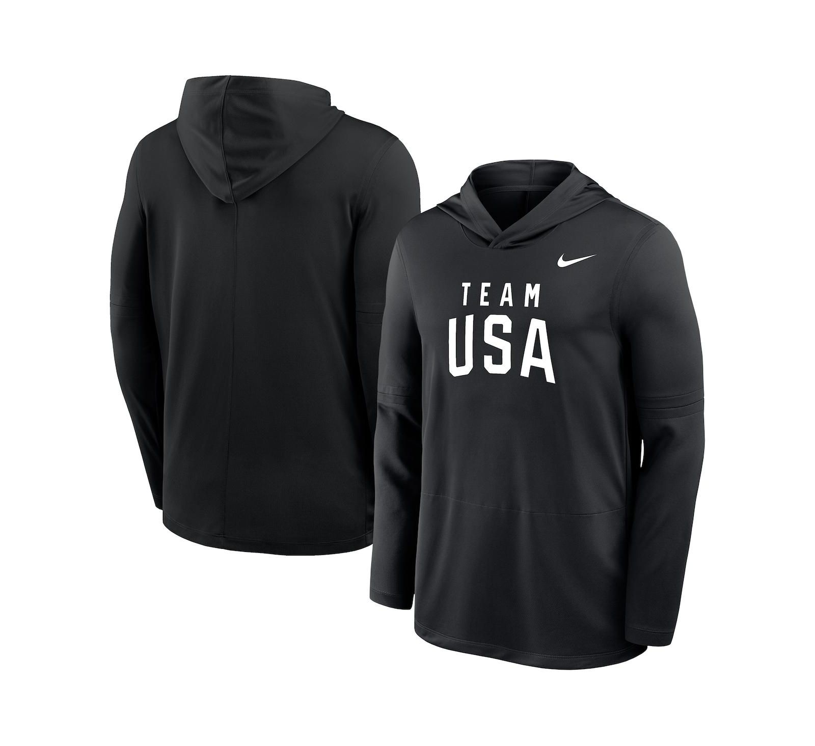 Nike Men's Black Lightweight Dri-FIT Long Sleeve Hoodie T-Shirt