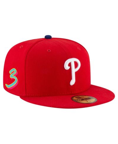 Мужская кепка New Era Bryce Harper Red Philadelphia Phillies 2025 Player’s Weekend 59FIFTY Fitted