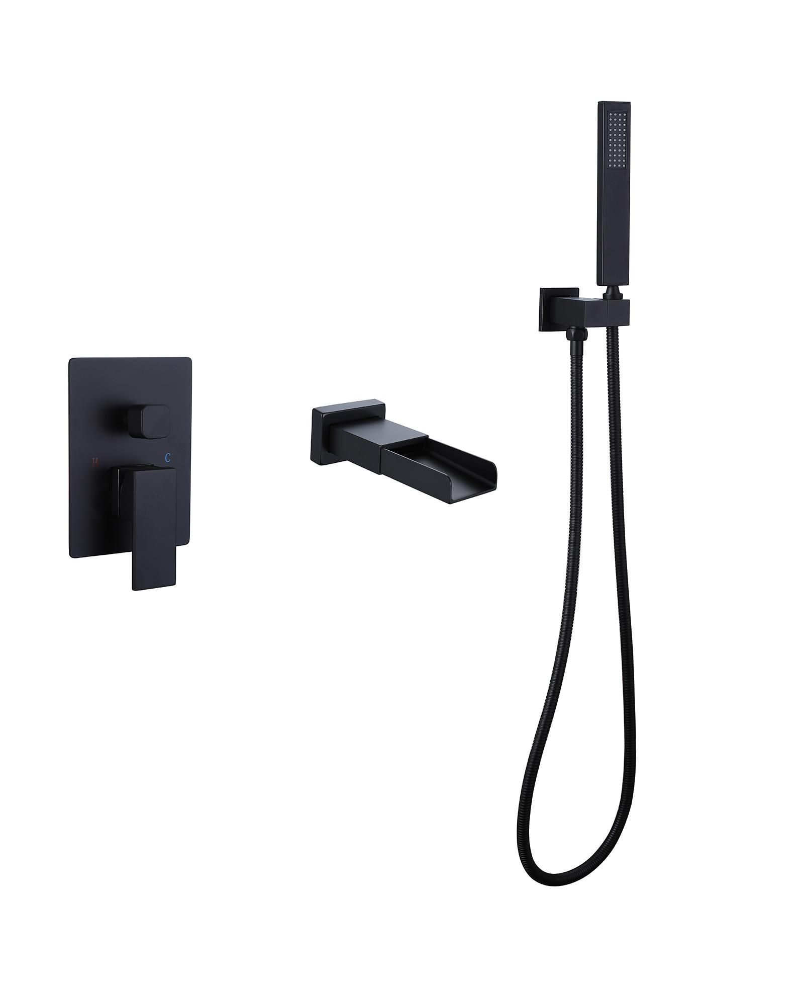 Greenspring Waterfall Single-Handle 2 Sprayer Wall Mount Bathtub Shower Faucet