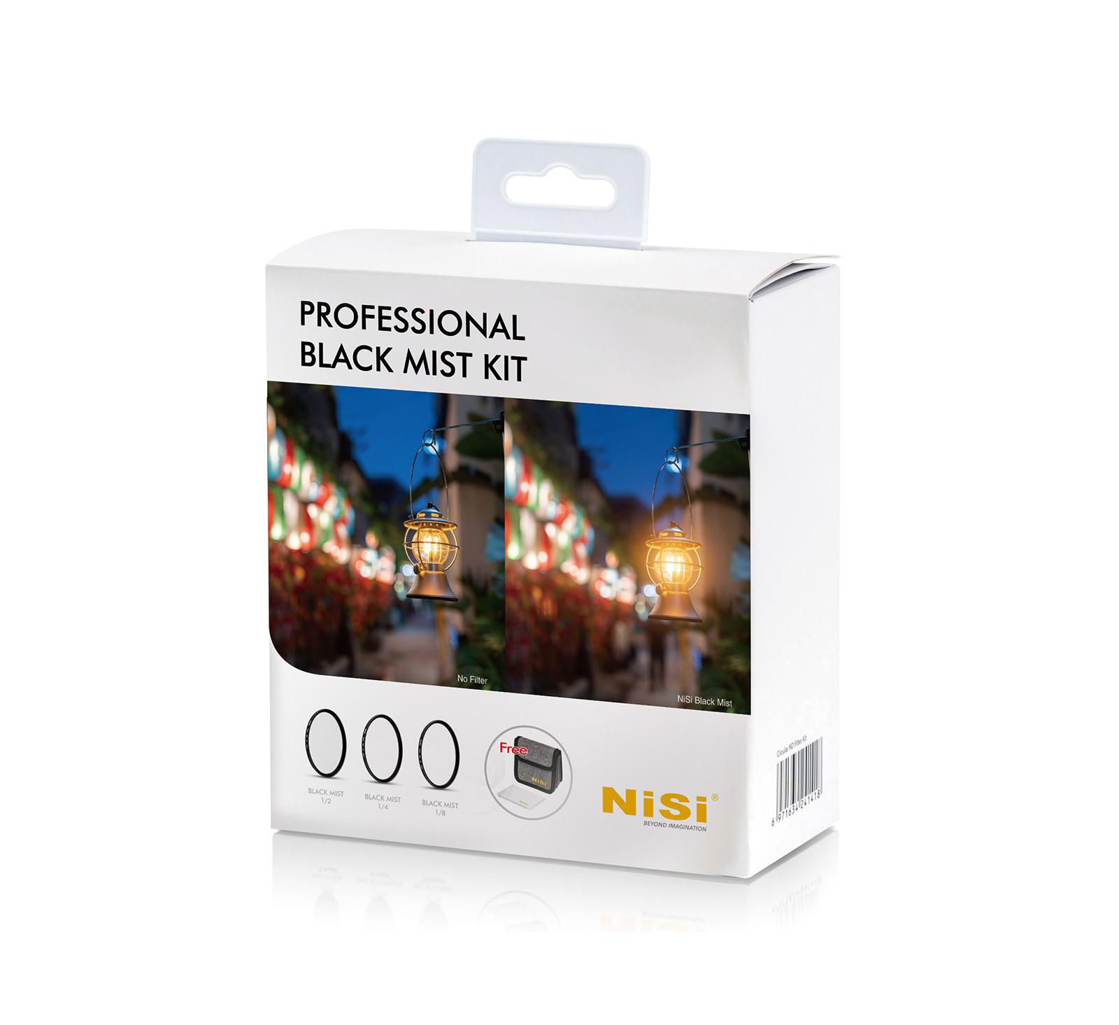 NiSi Professional Black Mist Kit with 1/2, 1/4, 1/8 Filter and Case - 58mm