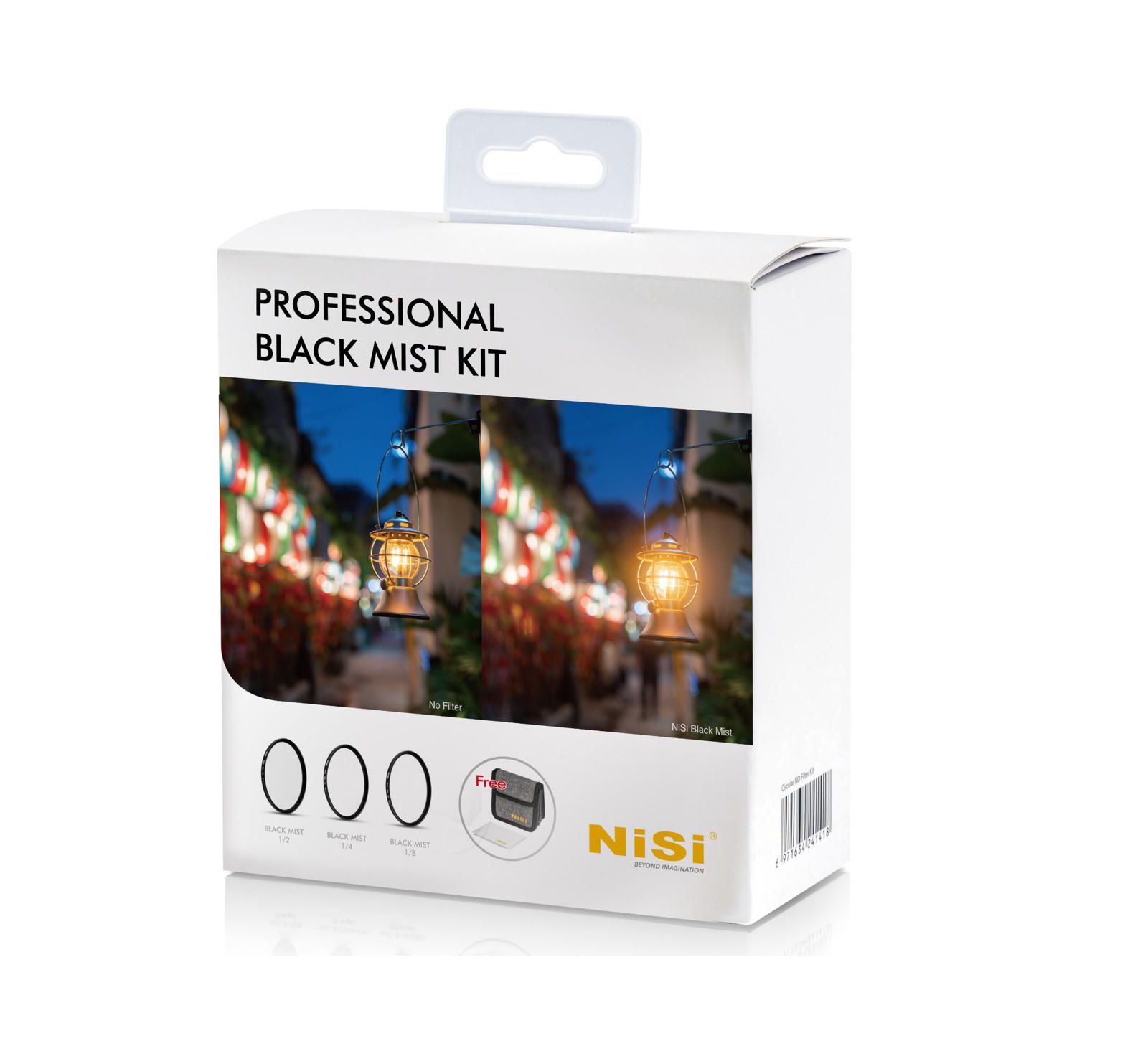 NiSi 77mm Professional Black Mist Filter Kit с 1/2, 1/4, 1/8 Filters и Case