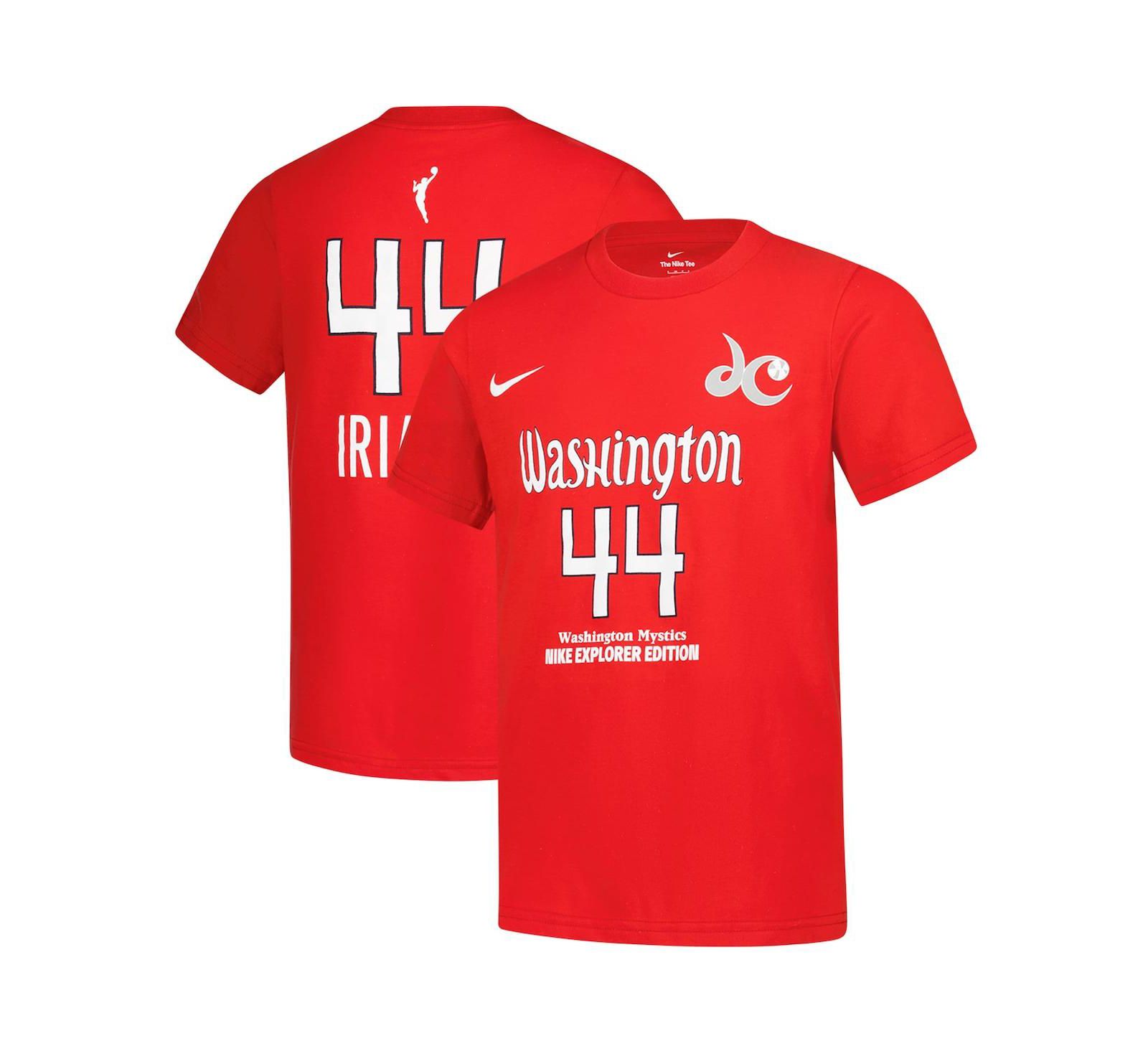 Nike Kiki Iriafen Red Washington Mystics Explorer Edition футболка для мальчиков и девочек