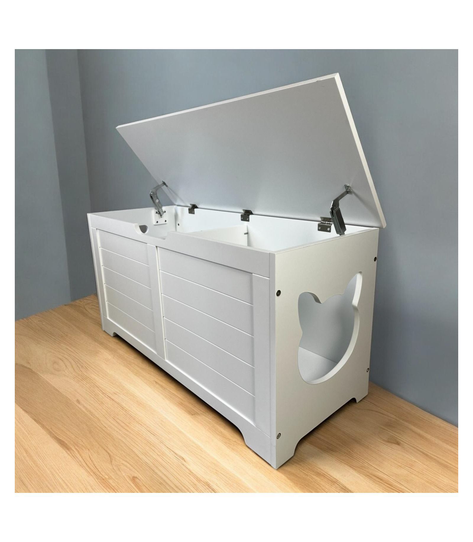 Коробка для кошачьего туалета Streamdale Furniture White