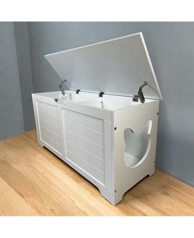 Коробка для кошачьего туалета Streamdale Furniture White