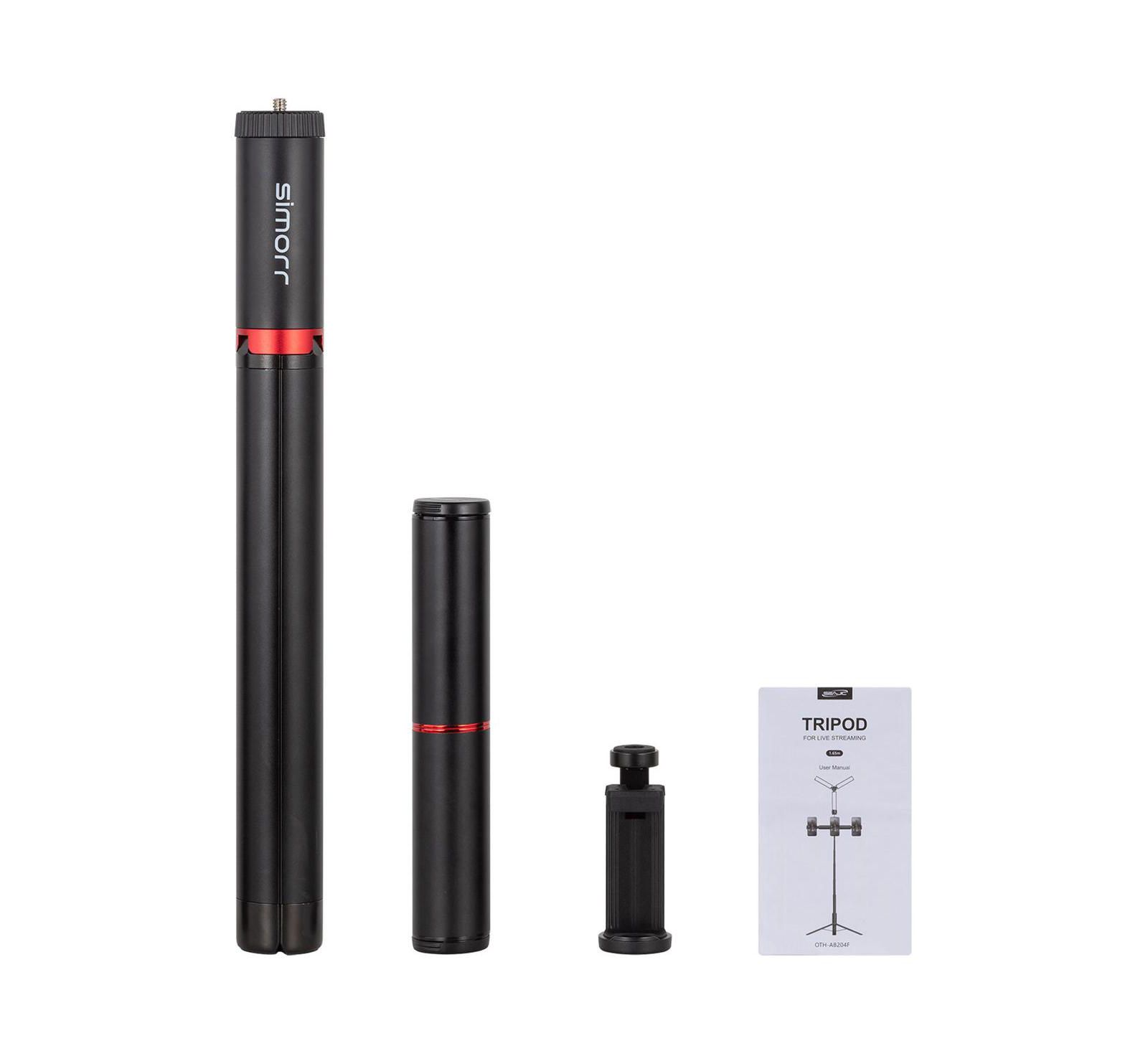 Smallrig simorr ST30 Multifunctional Live Streaming Tripod with Smartphone Holder for Smartphones, Action Cameras, and LED Lights