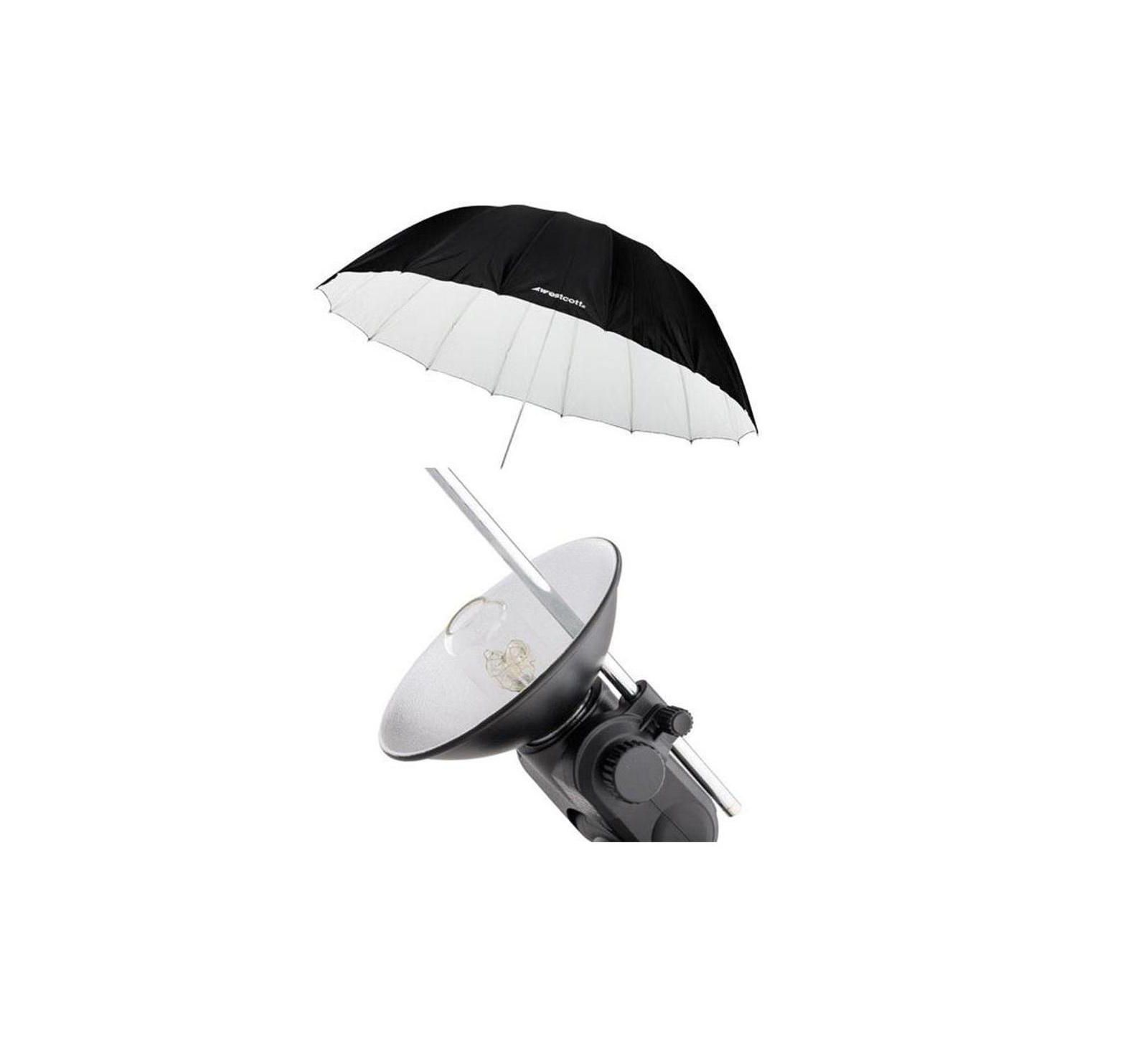 Westcott 7 Feet Parabolic Umbrella,Bundle With Flashpoint Streaklight Umbrella Reflector Kit