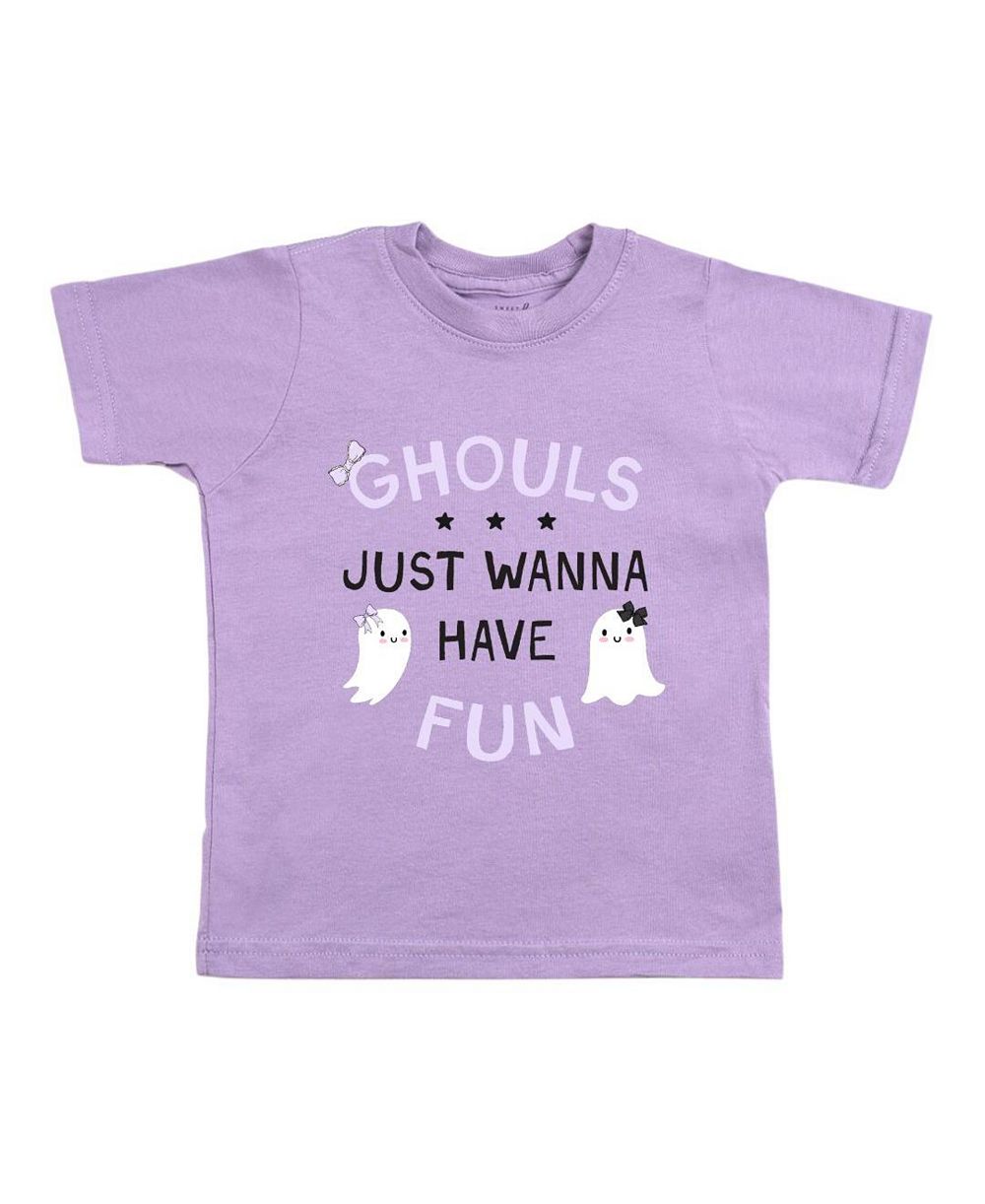 Sweet Wink Little and Big Girls Ghouls Just Wanna Have Fun Halloween Short Sleeve T-Shirt