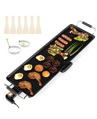 27" Large Electric Griddle with 4-Level Thermostat Control and