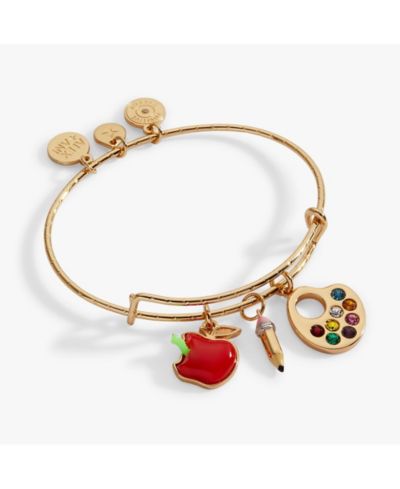 Браслет Alex and Ani 'Teacher's Pet' Multi Charm Textured