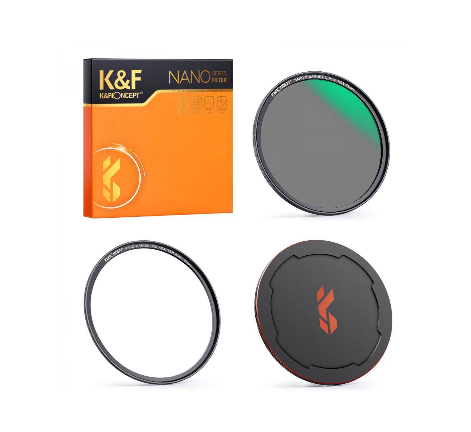 KandF Concept 82mm Nano-X нейтральный ND8 0.9 3-Stop магнитный фильтр