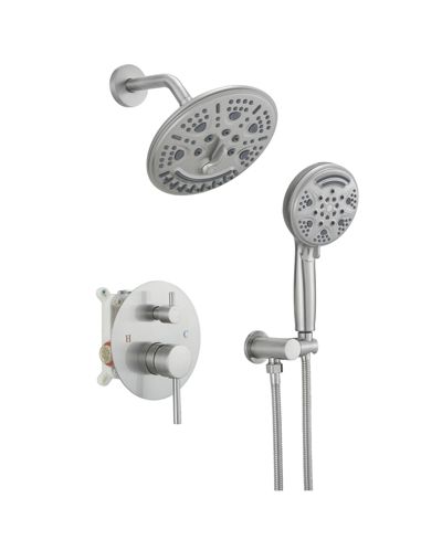 Greenspring комплект смесителя для душа с лейкой и ручным душем, Brushed Nickel