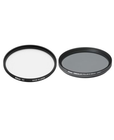 Набор фильтров Nikon 77 мм, фильтр 77 мм NC Neutral Clear и фильтр 77 мм Circular Polarizer II Thin Ring Multi-Coated