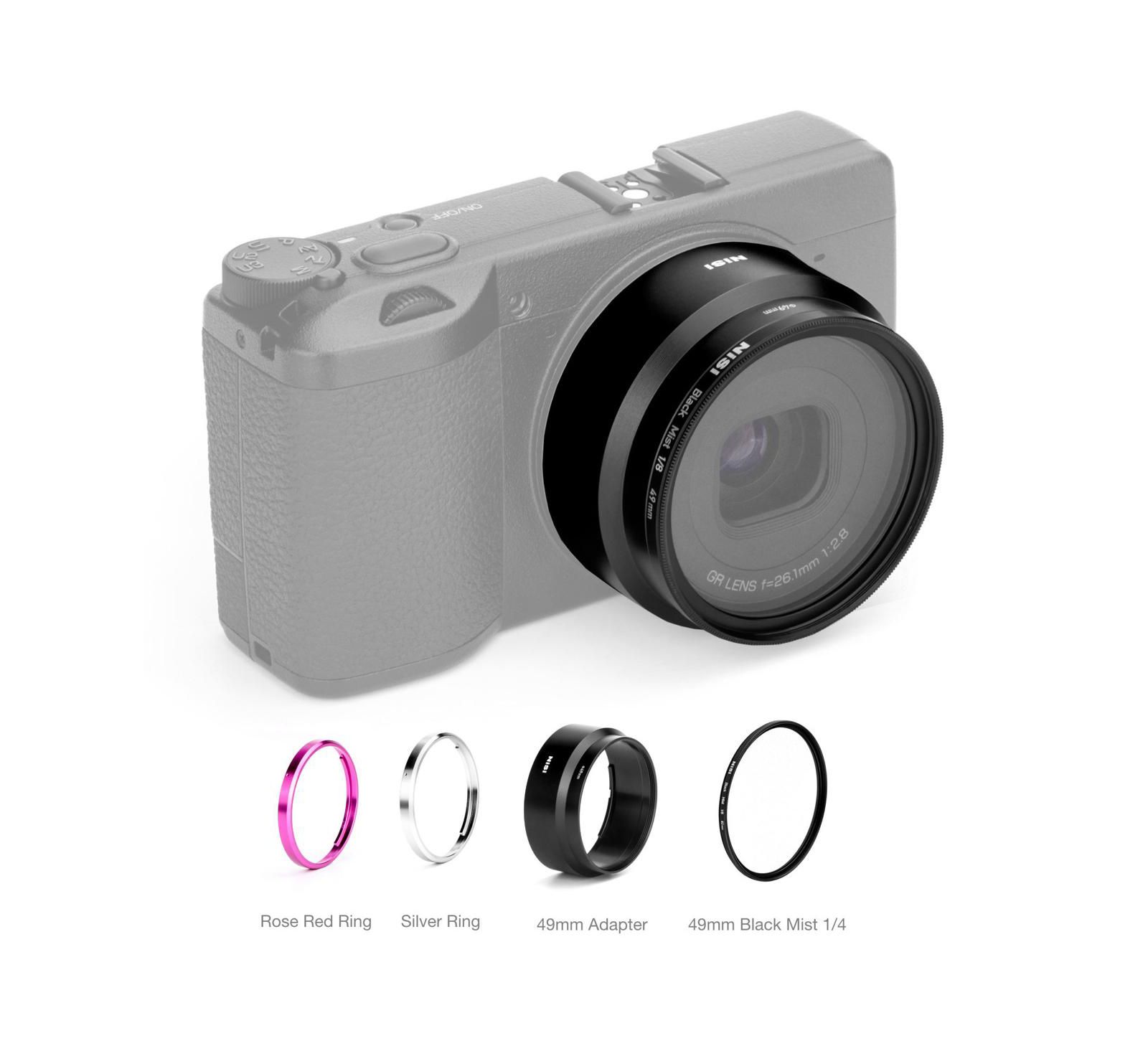 NiSi Black Mist Filter Kit for Ricoh GR3x 49mm 1/4