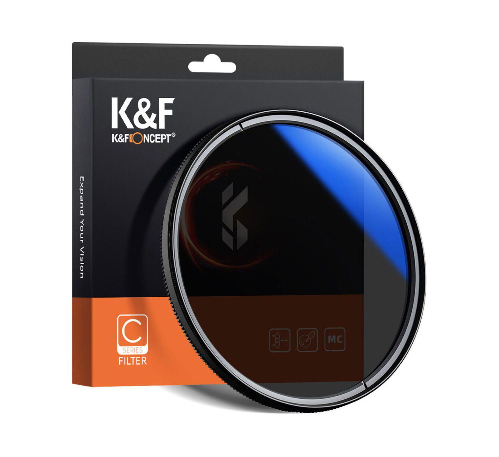 K&F Concept Классический тонкий круглый поляризационный фильтр 40.5mm Blue Multicoated