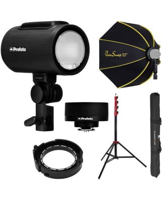 Profoto A2 Flash Head and Connect Tx Kit for Fujifilm, w/9.5' Stand and Softbox
