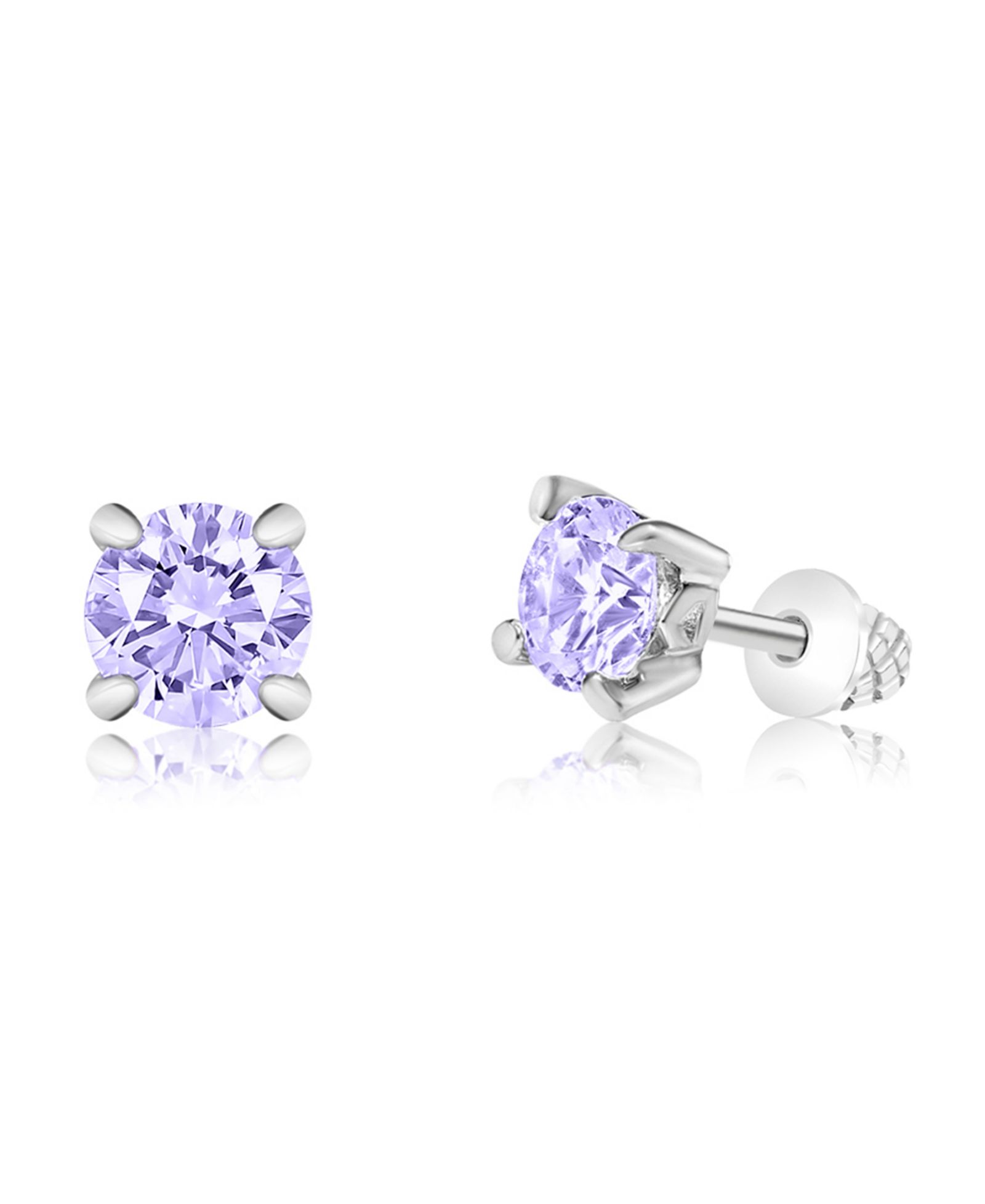 Серьга-гвоздик Chanteur Crystal White Gold Palladium Plating