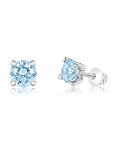 Серьги-гвоздики Chanteur Girls Crystal White Gold Palladium Plating Screwstud