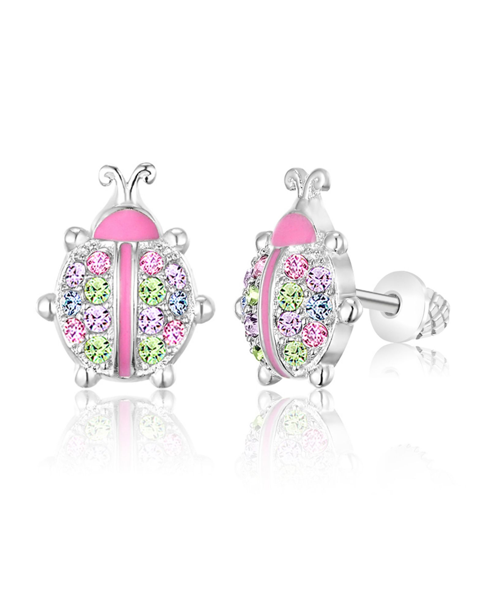 Серьги-гвоздики Chanteur Crystal White Gold Palladium Plating